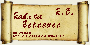 Rakita Belčević vizit kartica